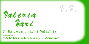 valeria hari business card